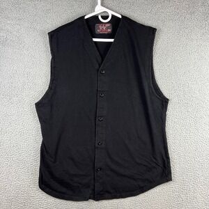 Vintage WWF Attitude Mens Large Black Mankind Vest 90's Wrestling Titan Sports